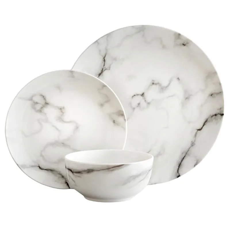 Online Service vaisselle marbre 12pcs Vaisselle, Art De La Table·Assiette, Service
