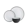 New Service vaisselle noir 12pcs Vaisselle, Art De La Table·Assiette, Service