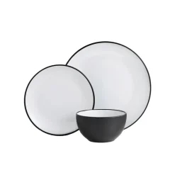 New Service vaisselle noir 12pcs Vaisselle, Art De La Table·Assiette, Service