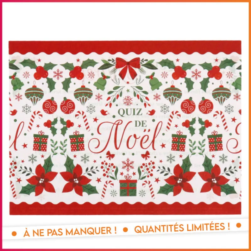 New Serviette quiz de noel 40x40 x20 Vaisselle Jetable