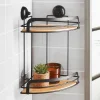 Serviteur d'angle 2 niveaux bamb Accessoire Salle De Bain