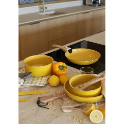 Discount Set 5 pieces colorama jaune Casserole, Poêle