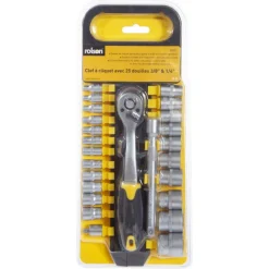 Discount Set cles a cliquet + 23 douilles Outillage, Accessoire