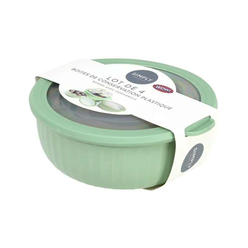 Outlet Set de 4 bol avec couvercles Boîte, Rangement
