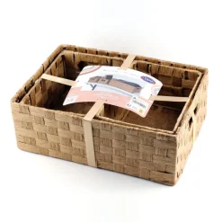 Hot Set de 3 paniers tresses naturel Accessoire Salle De Bain