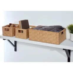 Hot Set de 3 paniers tresses naturel Accessoire Salle De Bain