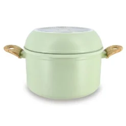 Sale Set de 8 pieces cuisson vert Casserole, Poêle