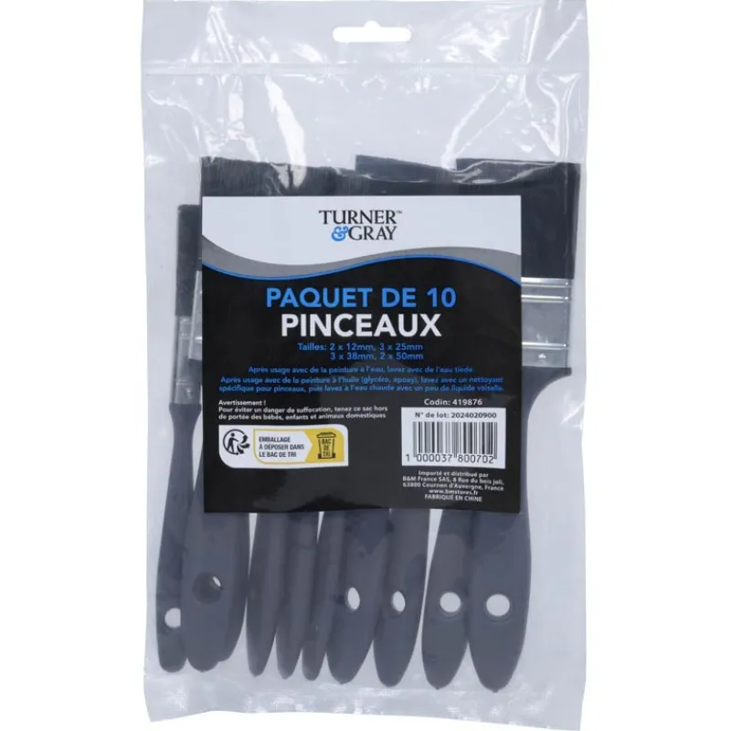 Sale Set de 10 pinceaux plats Revetement Sol, Mur|Outillage, Accessoire