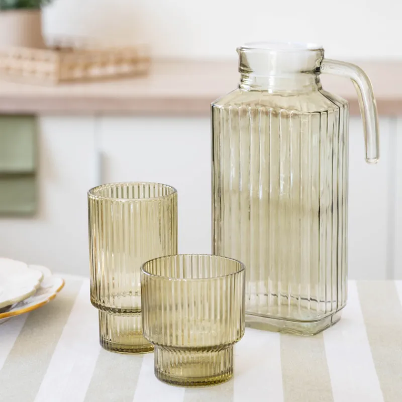 Online Set de 4 verres haut strie Vaisselle, Art De La Table·Verre