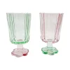 Discount Set de 3 verres sur pied colores Vaisselle, Art De La Table·Verre