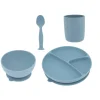 Sale Set repas silicone silicone bleu Enfant Enfant