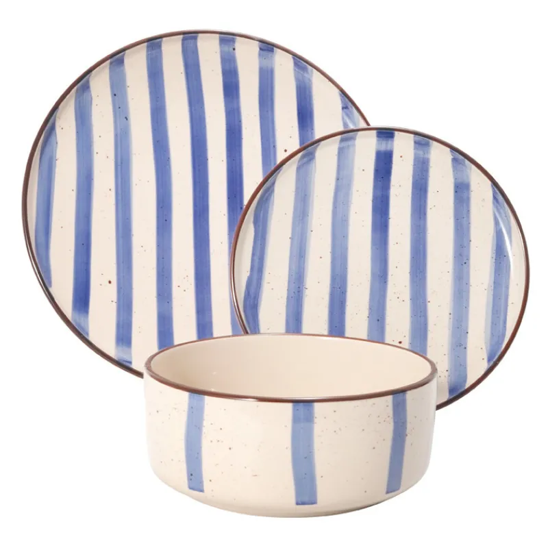 Online Set vaisselle 12 pieces rayures Vaisselle, Art De La Table·Assiette, Service