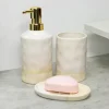 Best Set x3 accessoires sdb naturel Accessoire Salle De Bain