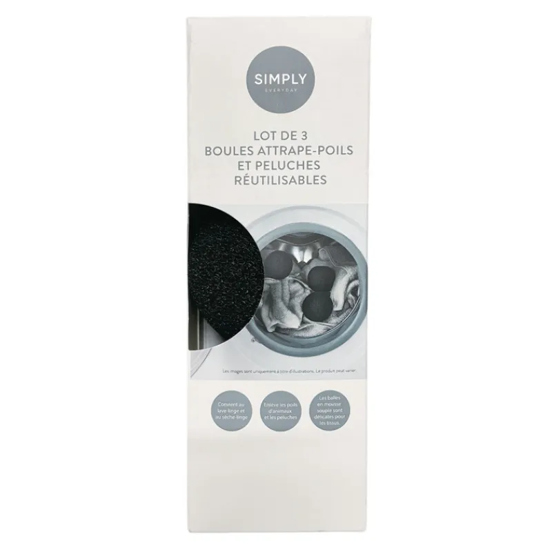 Sale Set x3 boules anti poils Balai, Serpillère, Brosse