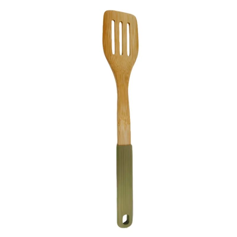 Sale Spatule ajouree en bambou sauge Ustensiles, Accessoire De Cuisine