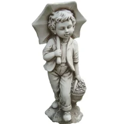 Sale Statue fille/garcon parapluie Objets Décoratifs