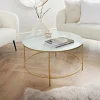 Sale Table basse dessus verre marbre Salon
