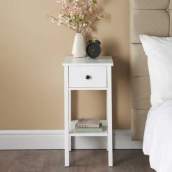 Table de chevet blanc Chambre