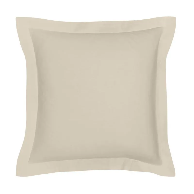 Best Taie d'oreiller 63x63 coton beig Linge De Lit·Taie