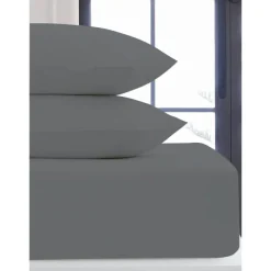 Hot Taie d'oreiller x2 flanelle gris Linge De Lit·Taie