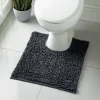 Tapis contour anthracite Linge De Toilette, Plage·Tapis De Bain