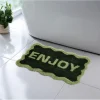 New Tapis de bain enjoy vert Linge De Toilette, Plage·Tapis De Bain