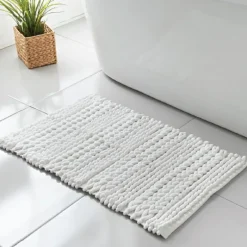 Sale Tapis de bain natte blanc Linge De Toilette, Plage·Tapis De Bain