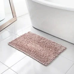 Discount Tapis de bain paillette rose Linge De Toilette, Plage·Tapis De Bain