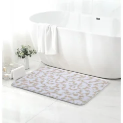 New Tapis de bain 40x60 ass beige Linge De Toilette, Plage·Tapis De Bain