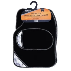 Tapis de voiture 4pcs damier Automobile