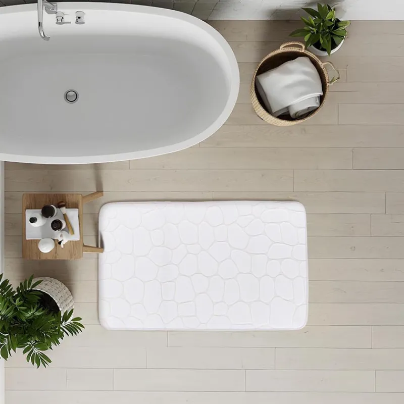 Online Tapis 50x80cm blanc Linge De Toilette, Plage·Tapis De Bain