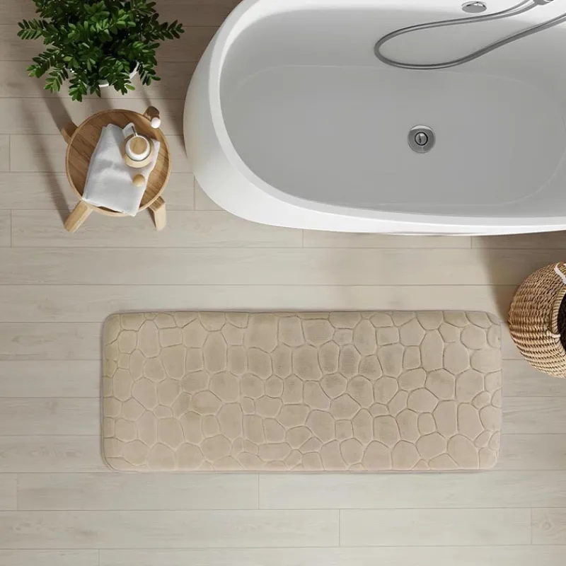 Best Tapis 45x120cm taupe Linge De Toilette, Plage·Tapis De Bain