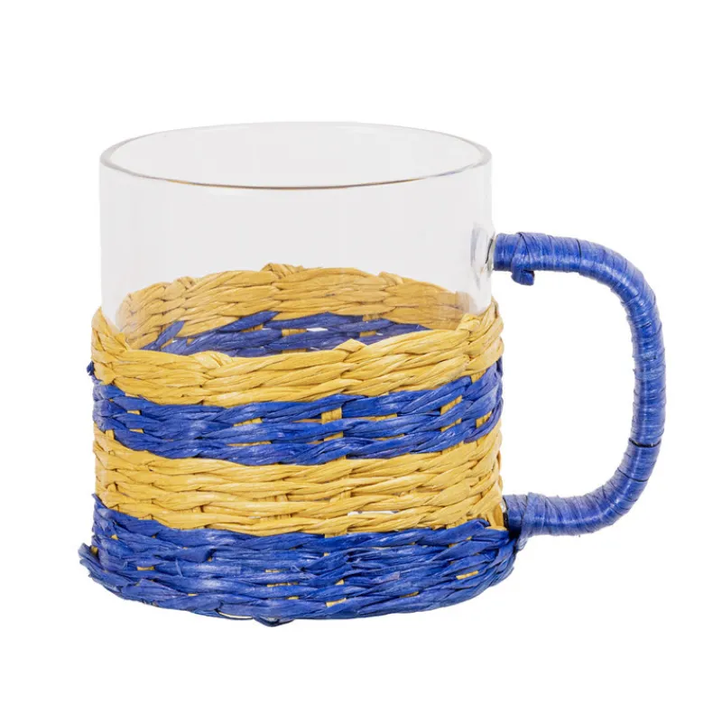 Hot Tasse en verre cerclage paille Vaisselle, Art De La Table·Tasse, Mug, Bol