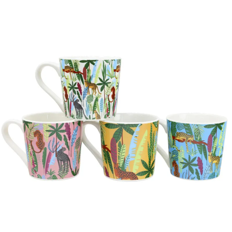 Best Tasses colorees motif jungle Vaisselle, Art De La Table·Tasse, Mug, Bol