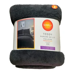 Outlet Teddy 240x220 anthracite Linge De Lit·Parure De Lit, Housse De Couette