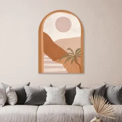 Outlet Toile arche palmier Décoration Murale