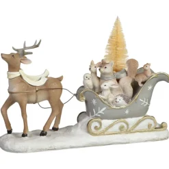 Discount Traineau avec sapin et animaux e Décoration