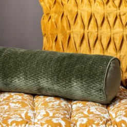 Outlet Traversin zigzag 45x15cm vert fo Décoration Textile·Coussin, Housse De Coussin