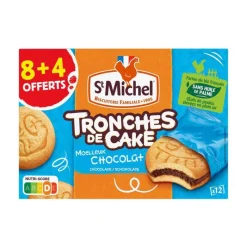 New Tronche de cake 8+4 offets 360g Epicerie Sucrée·Biscuit, Brioche