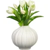 Sale Tulipes dans vase blanc Fleur, Plante Artificielle