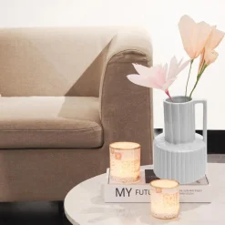 Discount Vase pichet ceramique strie Vase