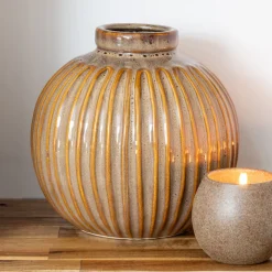 Vase rond ceramique reactive Vase