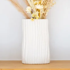 Outlet Vase strie porcelaine Vase