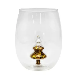 Sale Verre bas avec figurine sapin 3d Vaisselle, Art De La Table·Verre