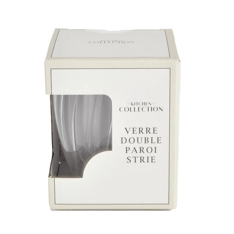 Clearance Verre double paroi strie Vaisselle, Art De La Table·Tasse, Mug, Bol