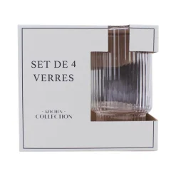 Online Verre strie 46cl x4 Vaisselle, Art De La Table·Verre