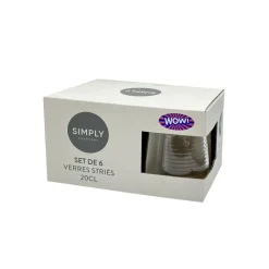 Sale Verre strie horizontal 20cl x6 Vaisselle, Art De La Table·Verre