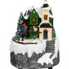 Village eglise avec train Village De Noël