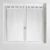 Discount Vitrage poupette 2x60x120 blanc Rideau, Voilage·Vitrages