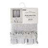 Outlet Vitrage poupette 2x60x120 gris Rideau, Voilage·Vitrages
